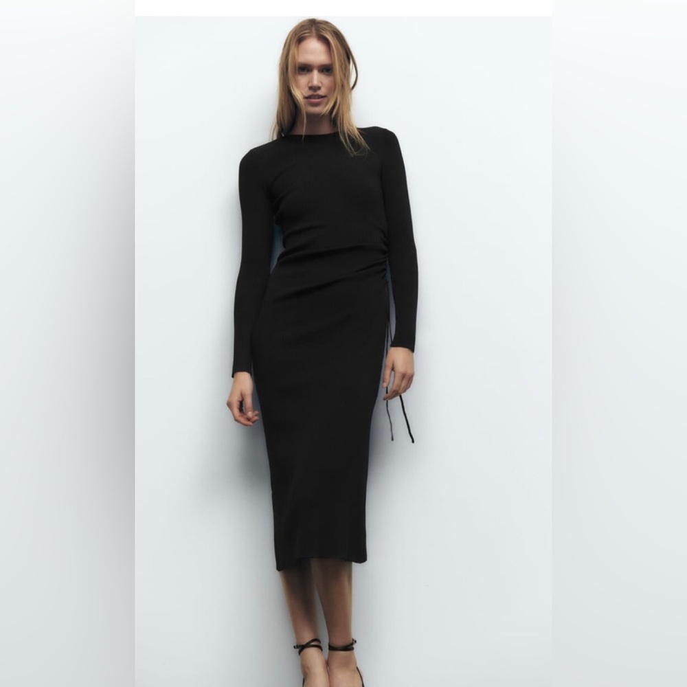 Sold Zara Ribbed Knit Dress NWT